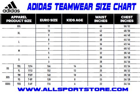 adidas soccer jersey size guide.